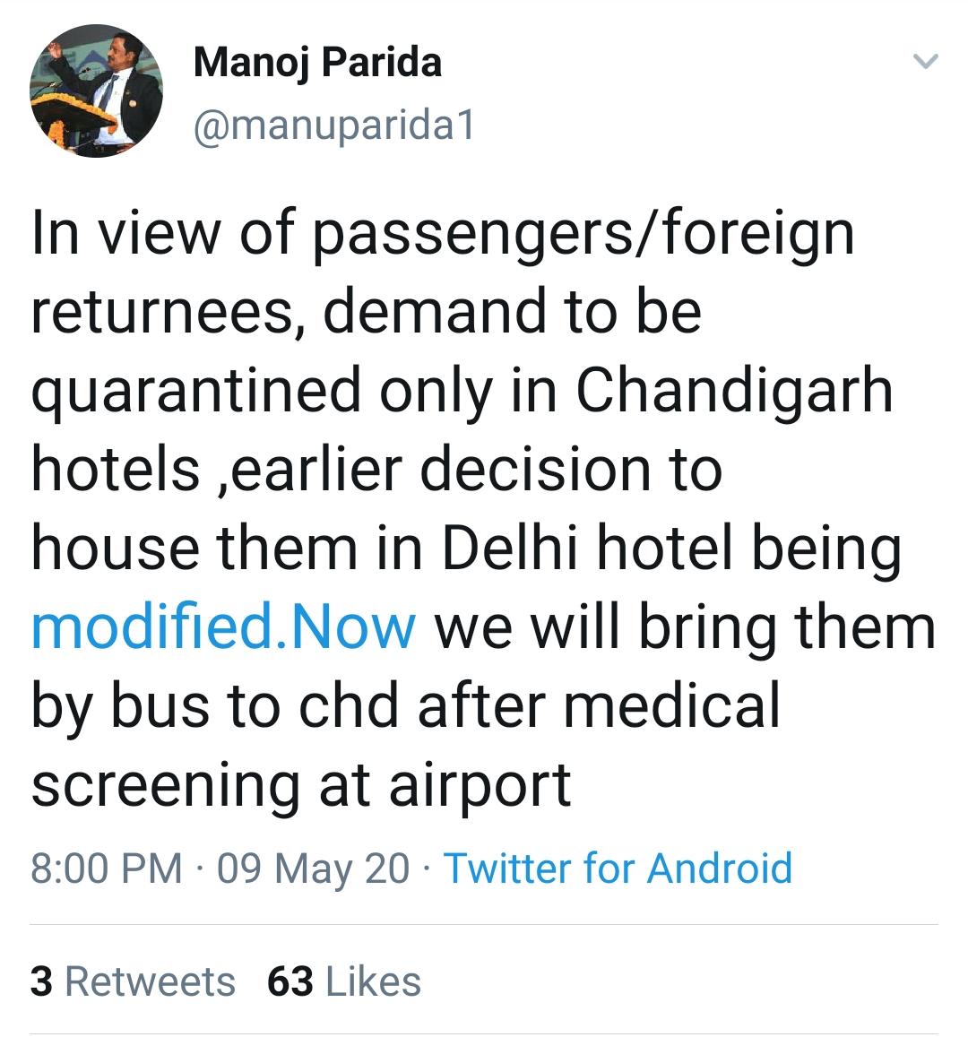 chandigarh flights start after lockdown