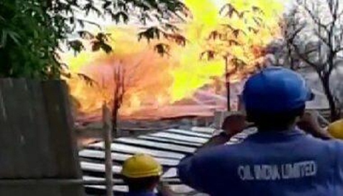 Big explosion near baghjan oil well