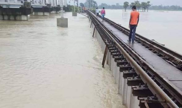 Floods put brake