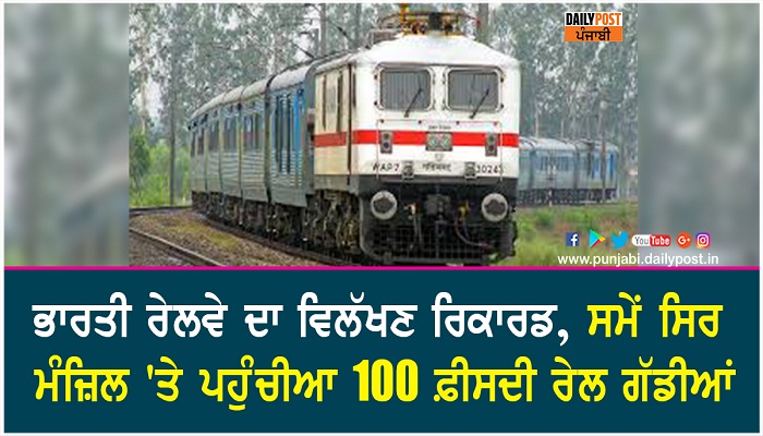 indian railways 100 percent punctuality