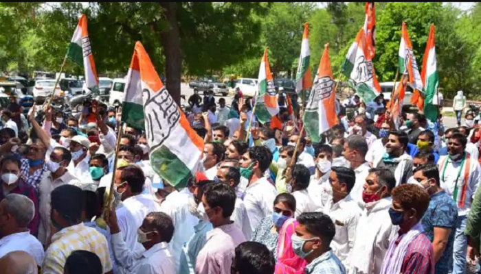 congress rajbhawan protest