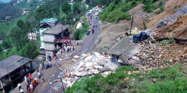 earthquake triggers landslides in mizoram