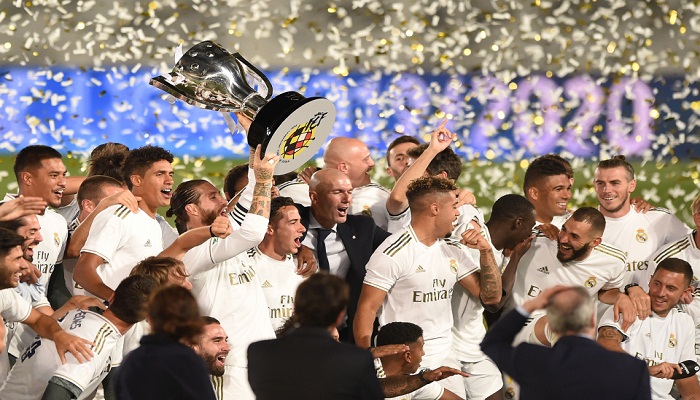 Real Madrid won the Spanish La Liga title