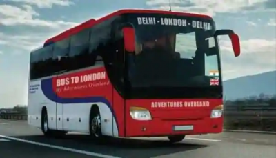 delhi to london by bus