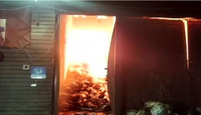 fire breaks hosiery factory