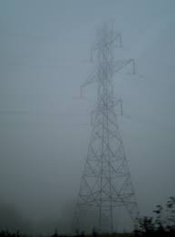 Girl climbed transmission tower