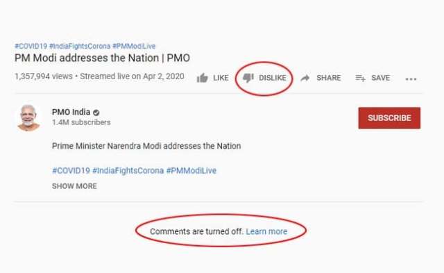 pmo india youtube channel