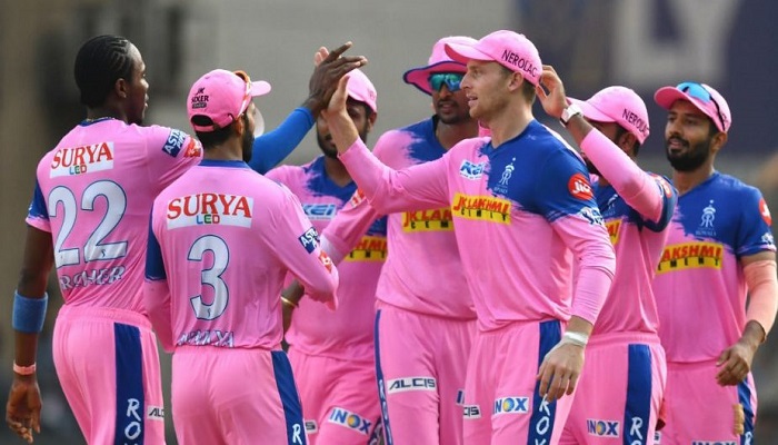 Rajasthan Royals reveal their new jerseys through sky-diving