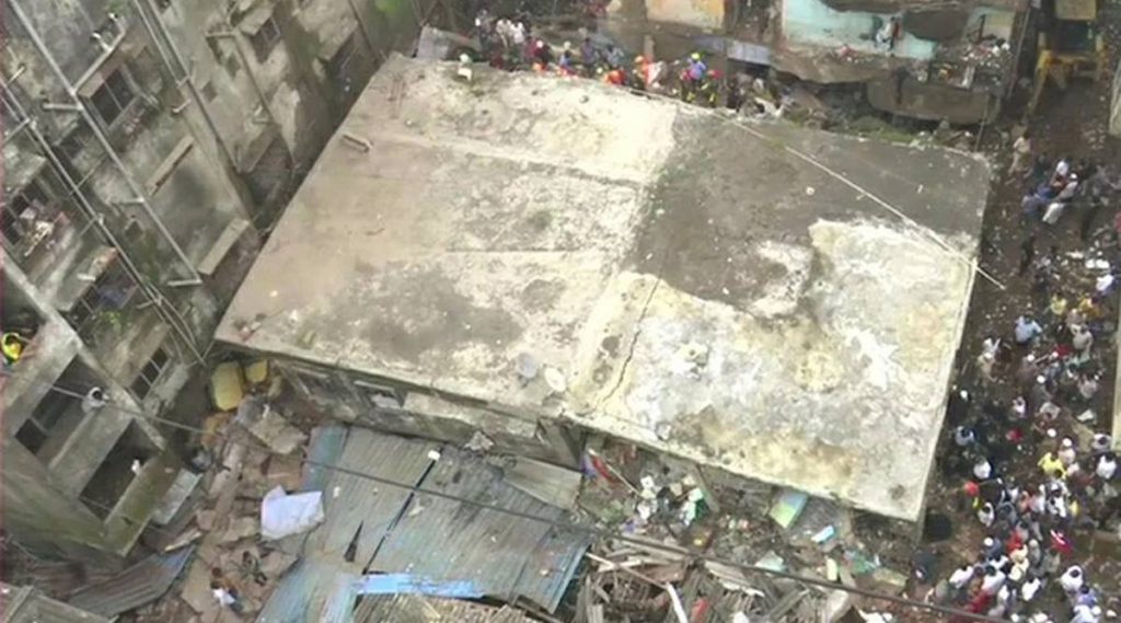 Maharashtra Three storey building collapses