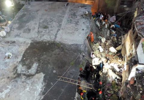 Maharashtra Three storey building collapses