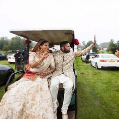 indian origin couple drive in wedding