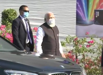 PM Modi arrives at Zydus