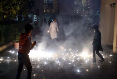 Fireworks cracked in Delhi NCR