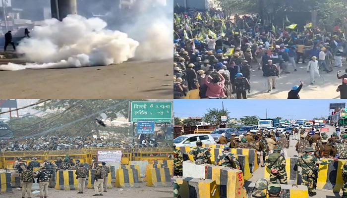 Farmer protest delhi haryana border