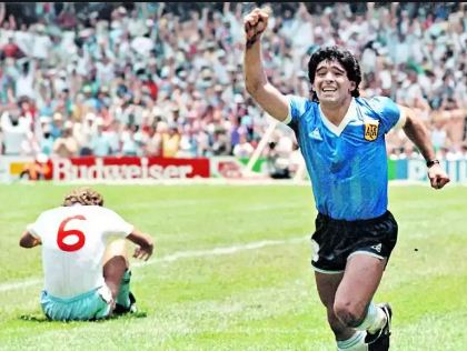 Argentinian football legend Diego Maradona