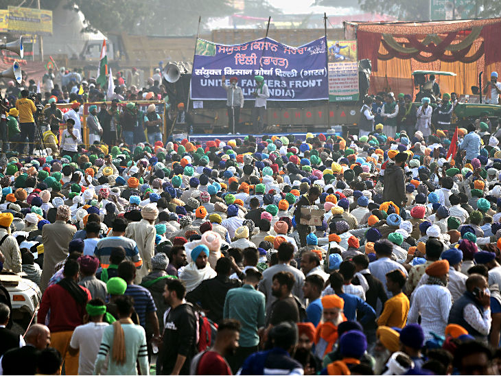 Farmers protest bharat bandh called