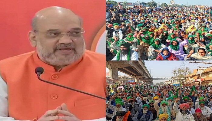 Farmers protest amit shah says