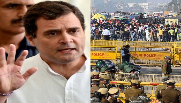 Farmers protest rahul gandhi