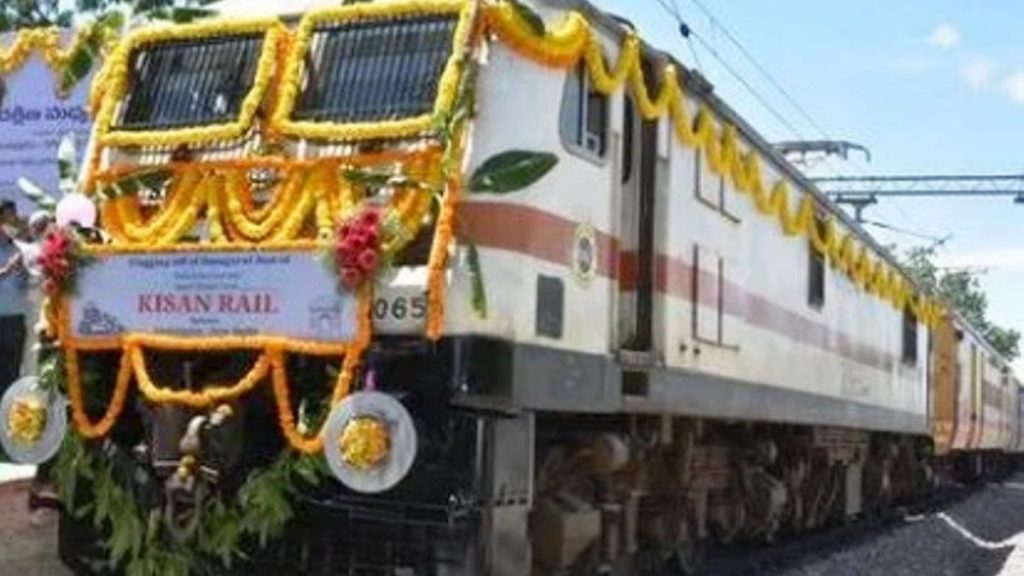 pm modi green signal 100th kisan rail farmer train