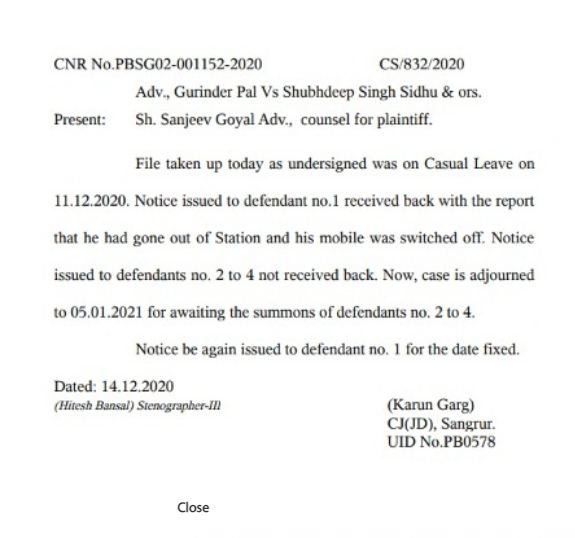 Summons issued against Sidhu 
