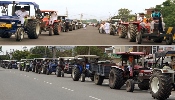 Tractor rally in madhya pradesh