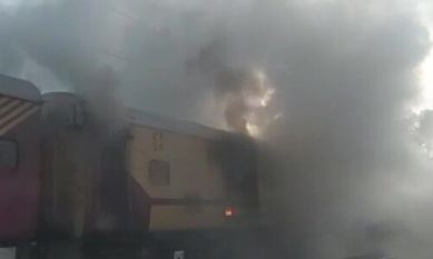 malabar express caught fire