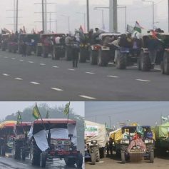 Farmers protest tractor march