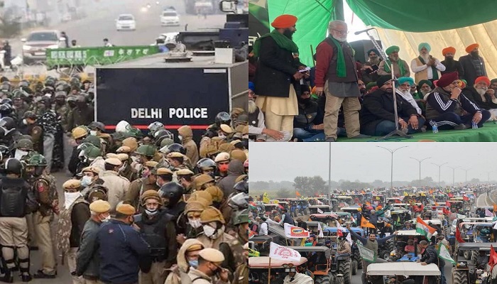 Farmer protest delhi police