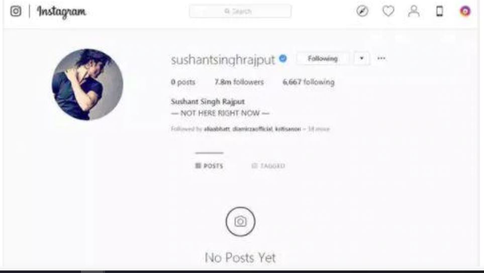 Sushant Singh's Instagram posts