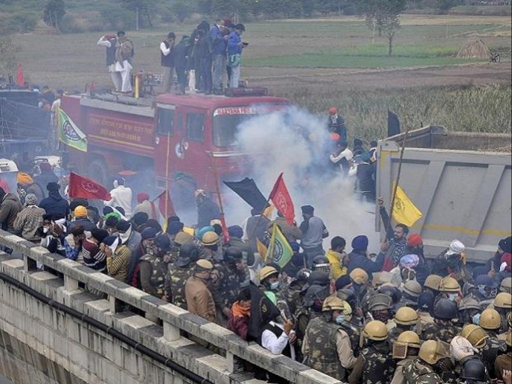 farmer protest violence delhi police action