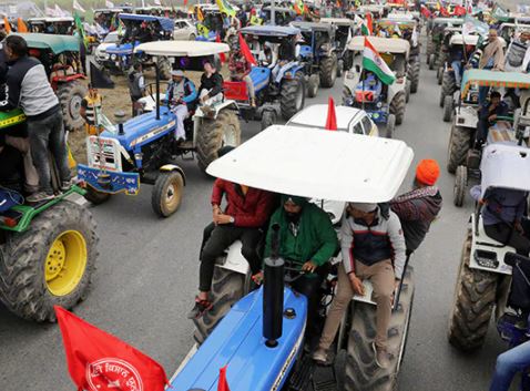Farmers tractor rally