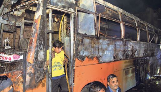 Rajasthan bus fire