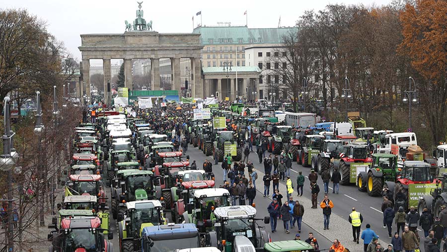 Farmers protest in germany