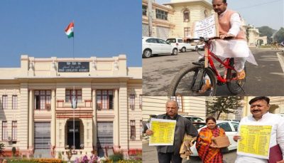 Protest by congress mla