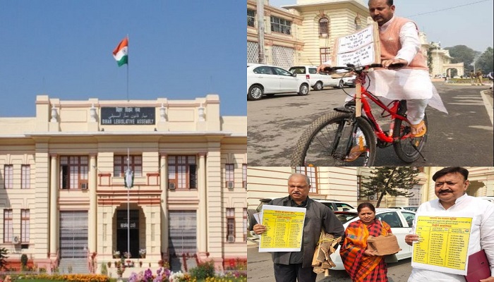 Protest by congress mla