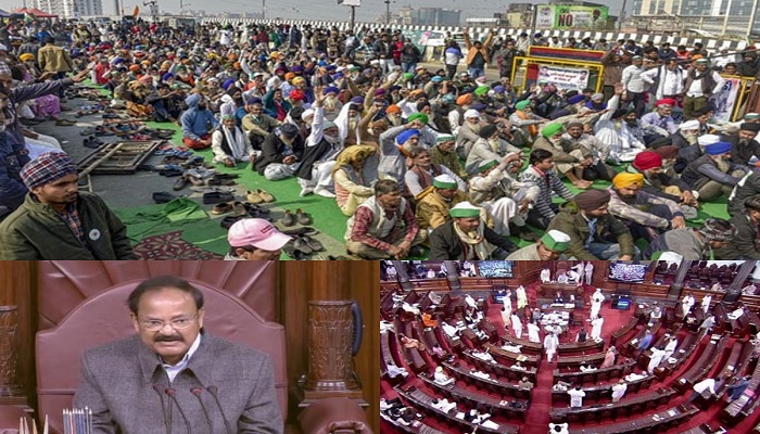 Opposition uproar in rajya sabha