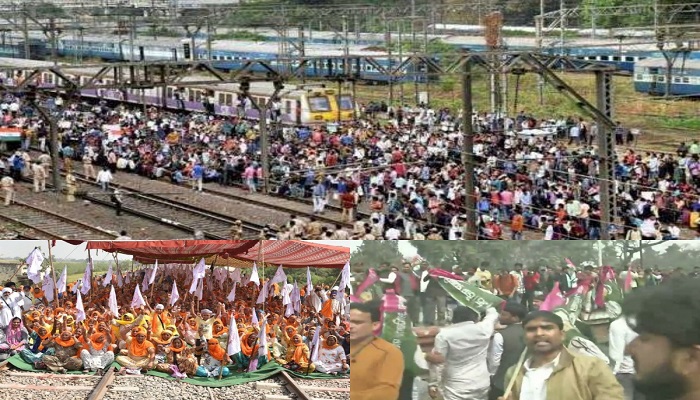 Farmer protest rail roko agitation