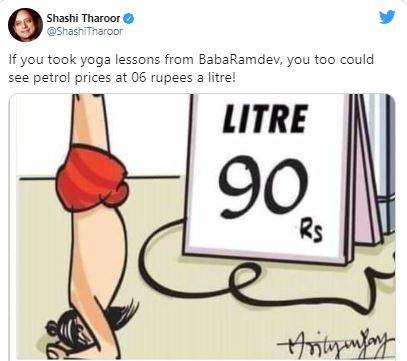 Tharoor takes a dig at Centre