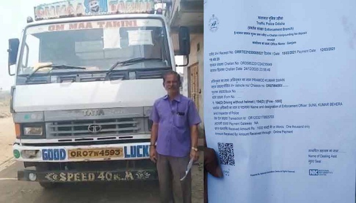 Odisha truck driver fined