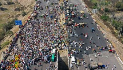 Farmers bharat bandh road block