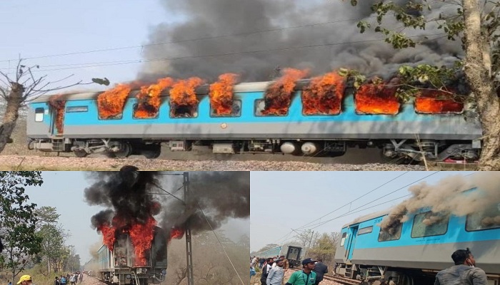 Delhi dehradun shatabdi express fire broke