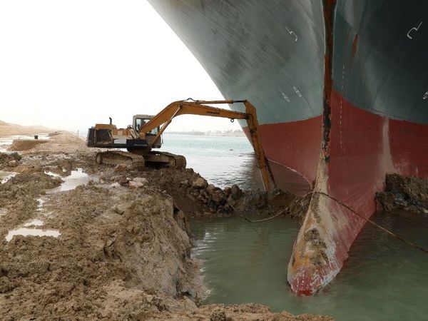 Suez Canal Ships stuck