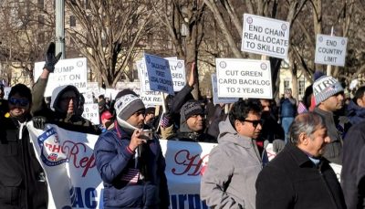 Indian american health workers protest