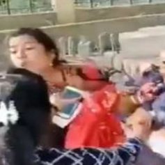 Woman beats bmc worker