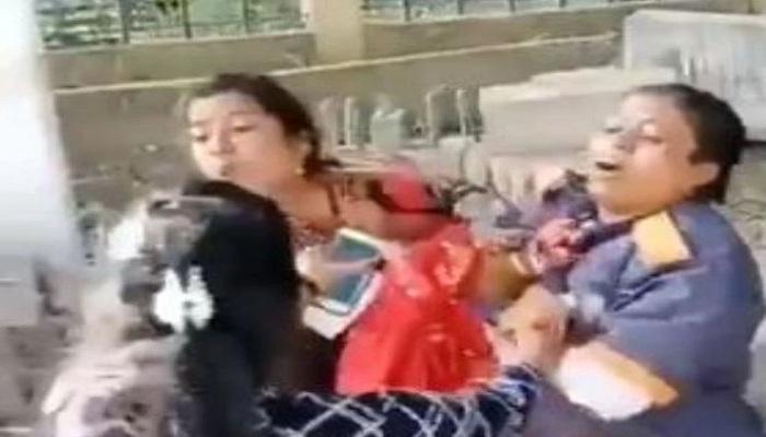 Woman beats bmc worker