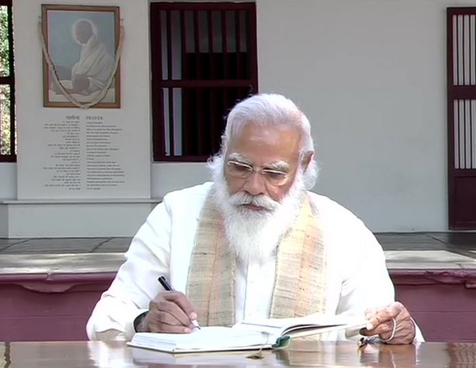 PM Modi reaches Sabarmati Ashram