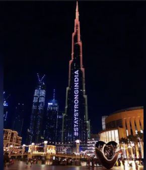 UAE buildings light up