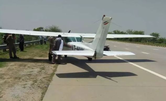 Emergency landing of chartered plane