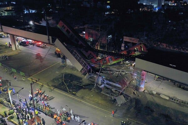 Mexico City metro overpass collapses