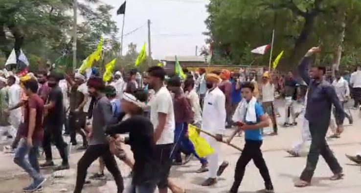 Farmers protest in tohana 
